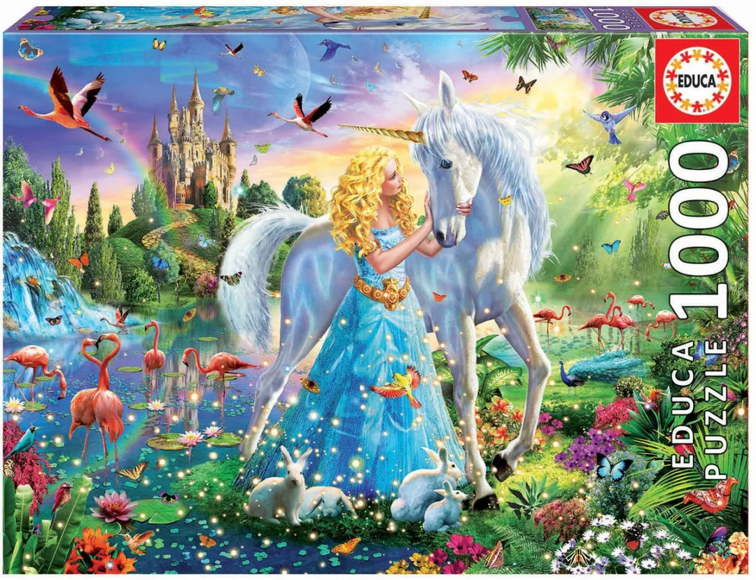 Educa - Puzzle 1000 - The Princess And The Unicorn (017654)