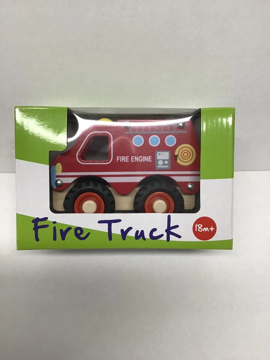 Egmont Toys Houten Brandweerauto ET511041 - Bonte kleuren
