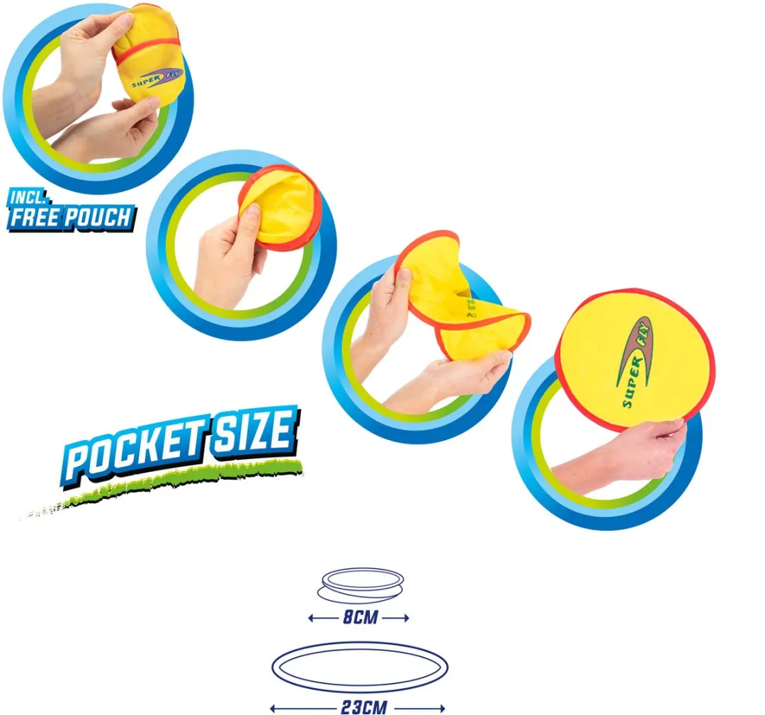 Toi-Toys Pocket Frisbee Opvouwbaar - Multi kleuren