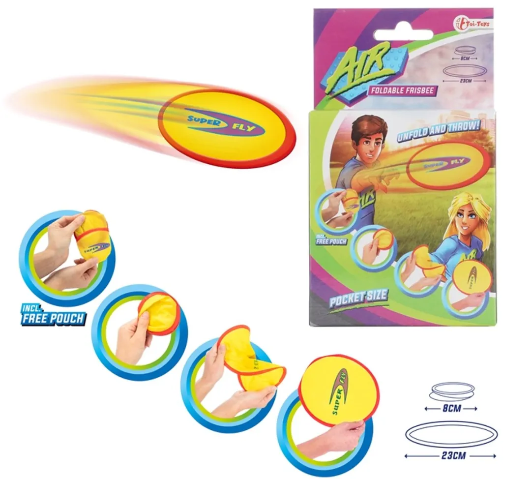 Toi-Toys Pocket Frisbee Opvouwbaar - Multi kleuren