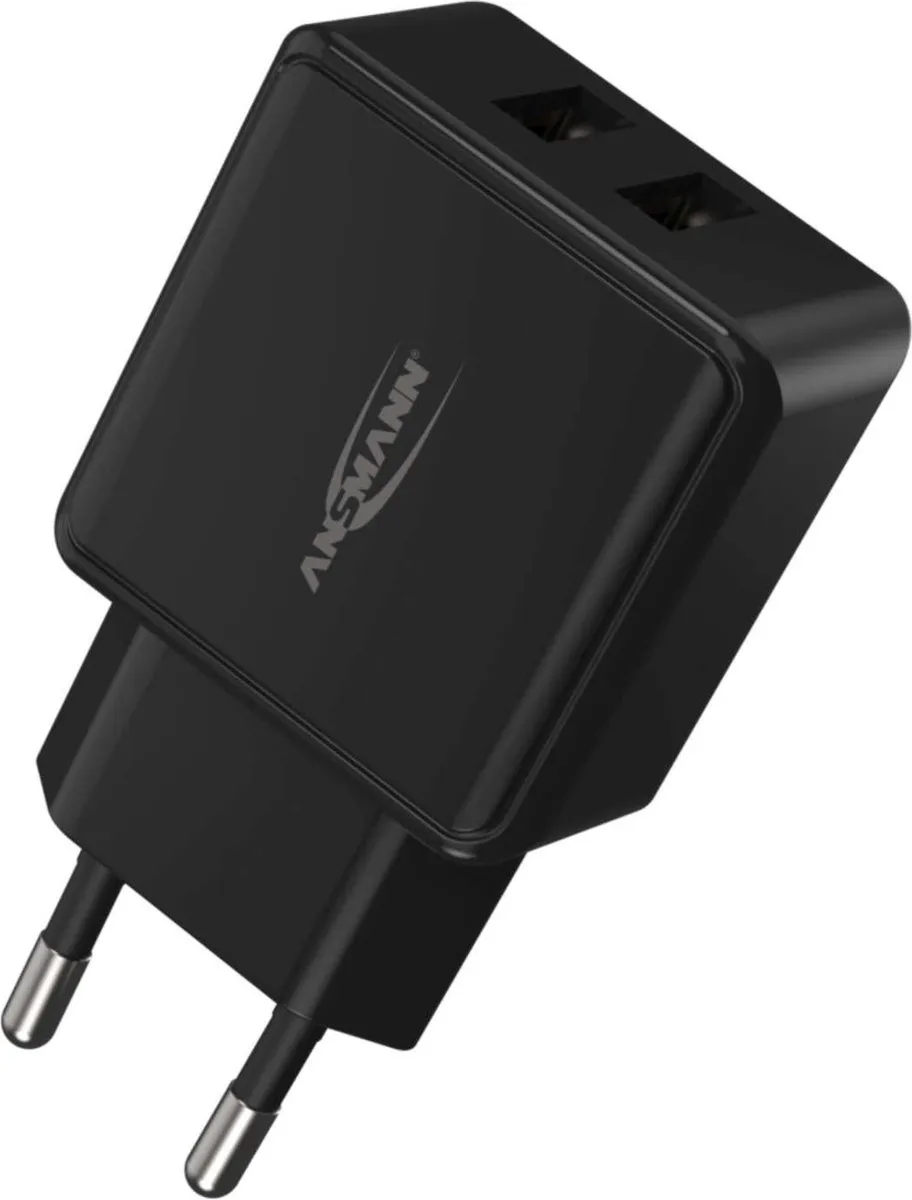 Ansmann HomeCharger HC212 USB-oplader 2x USB-A - Zwart