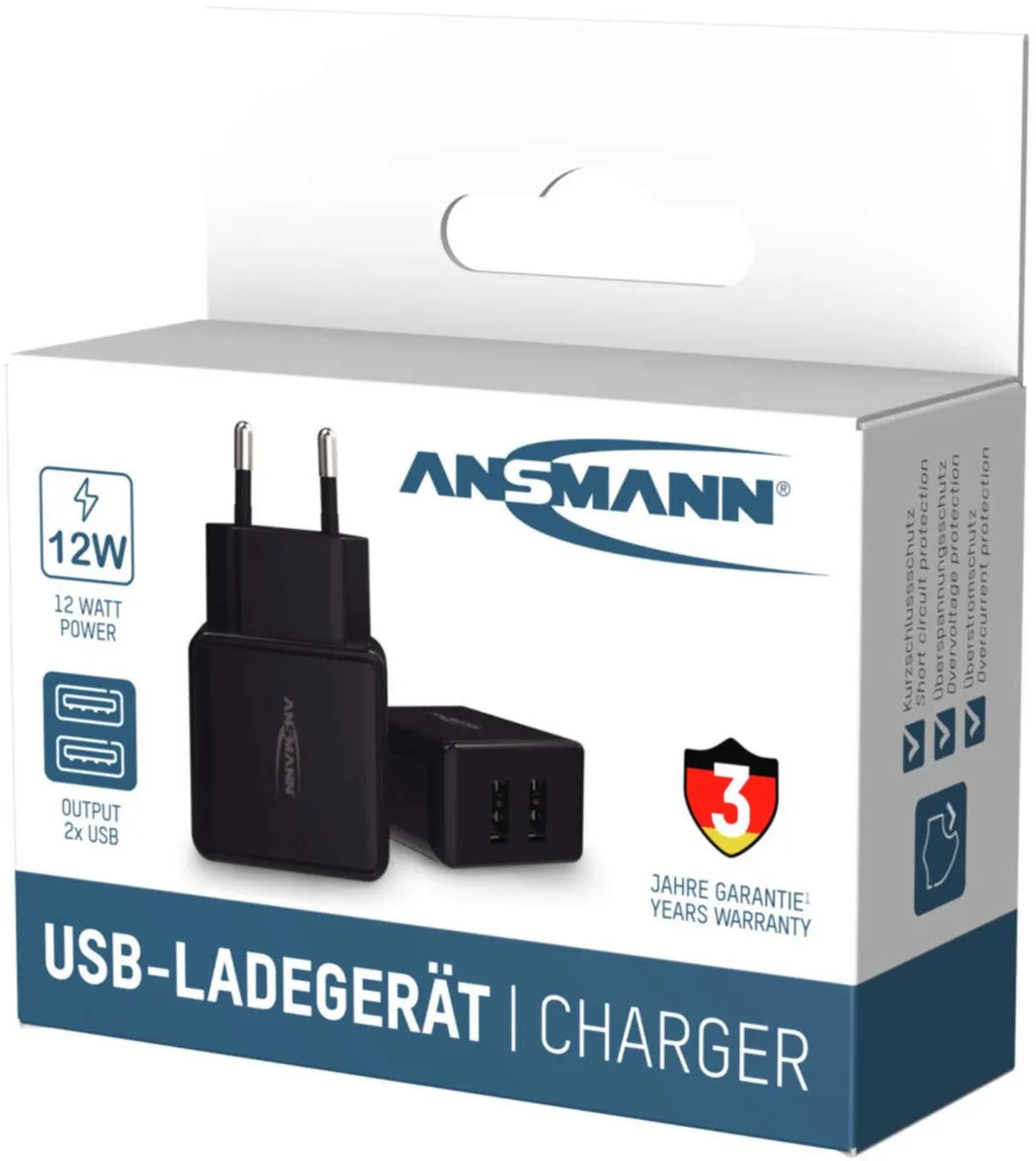 Ansmann HomeCharger HC212 USB-oplader 2x USB-A