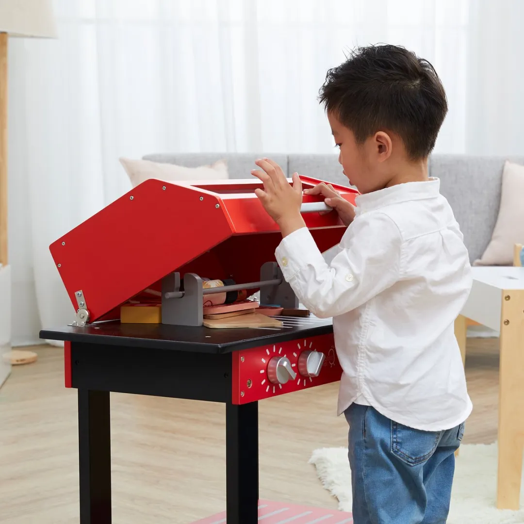 Teamson Kids Barbecue Speelgoed - 25 Accessoires - Rood