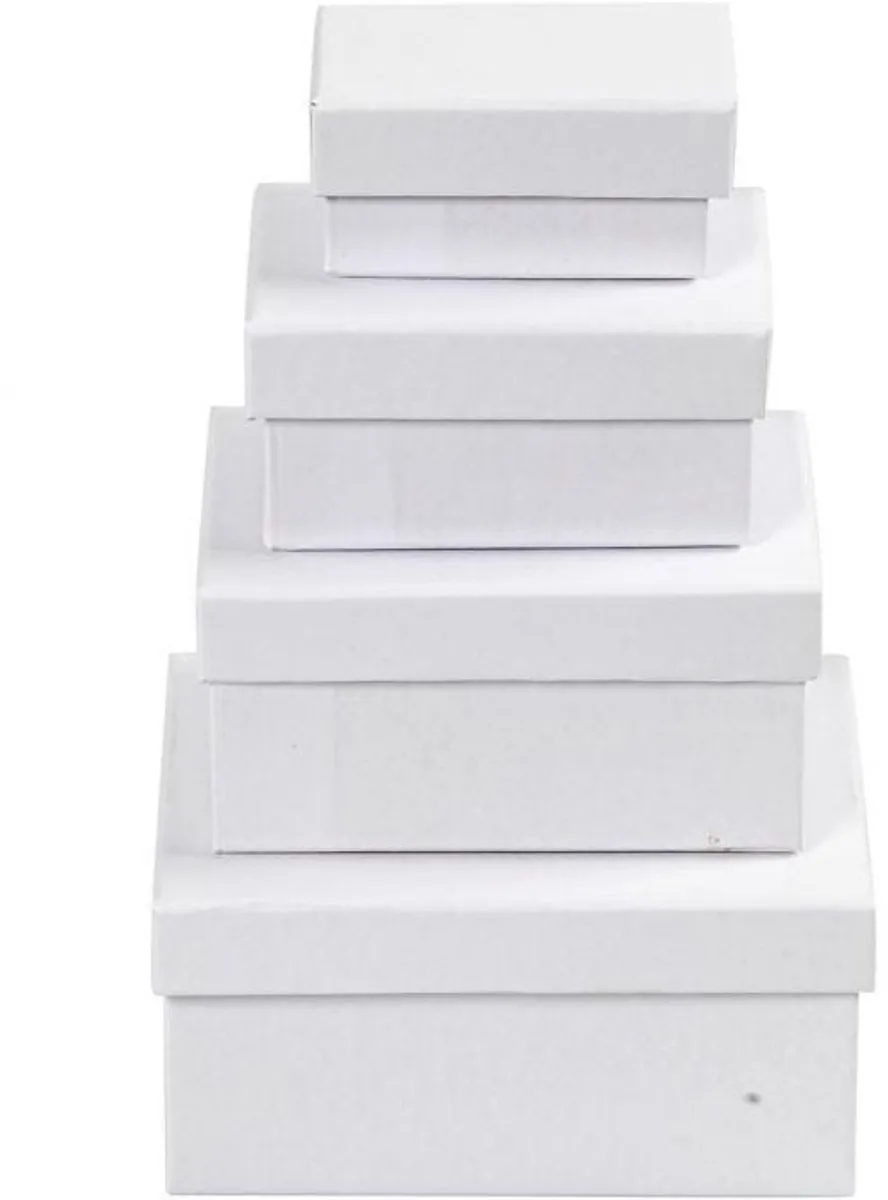 Creativ Company Rechthoekige Dozen Set - 4 Stuks Multicolor