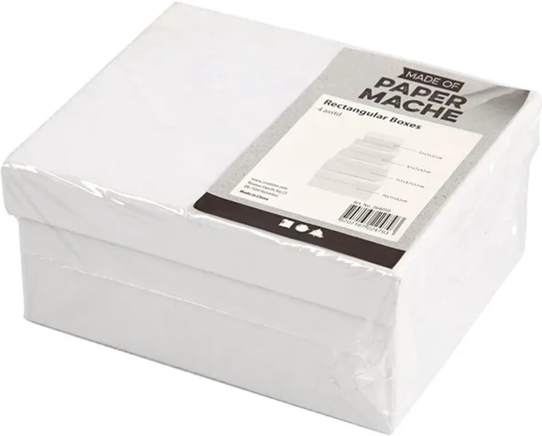 Creativ Company Rechthoekige Dozen Set - 4 Stuks Multicolor