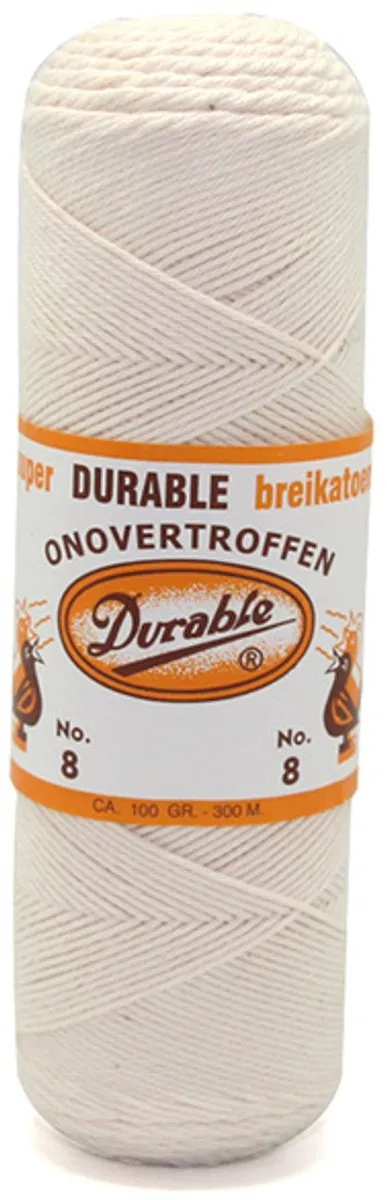 Durable Glanskatoen Nr. 8 - Ecru Garen