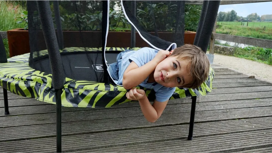 EXIT Tiggy Junior Trampoline 170cm - Zwart/Groen