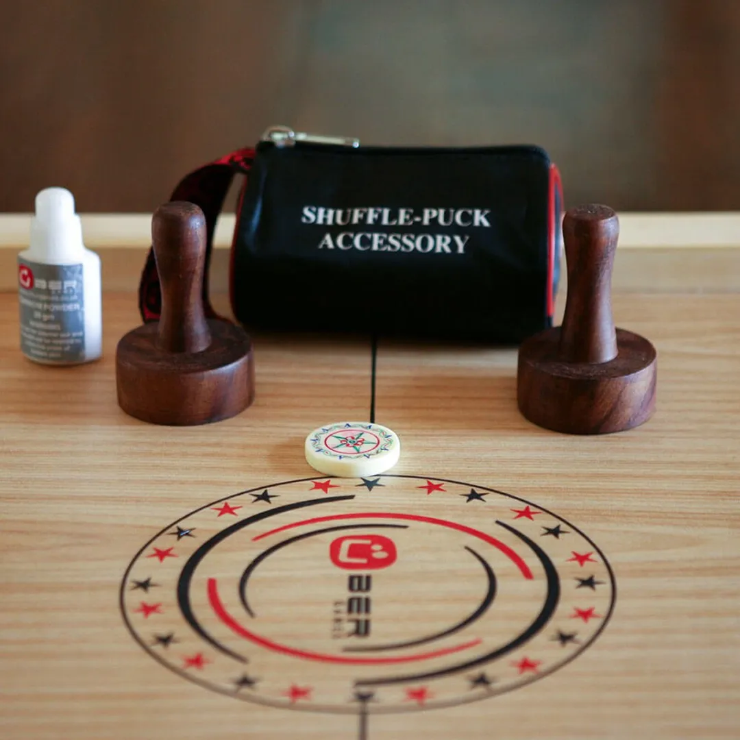 Ubergames Shuffle Puck Shuffleboard ECO Mangohout - Compleet