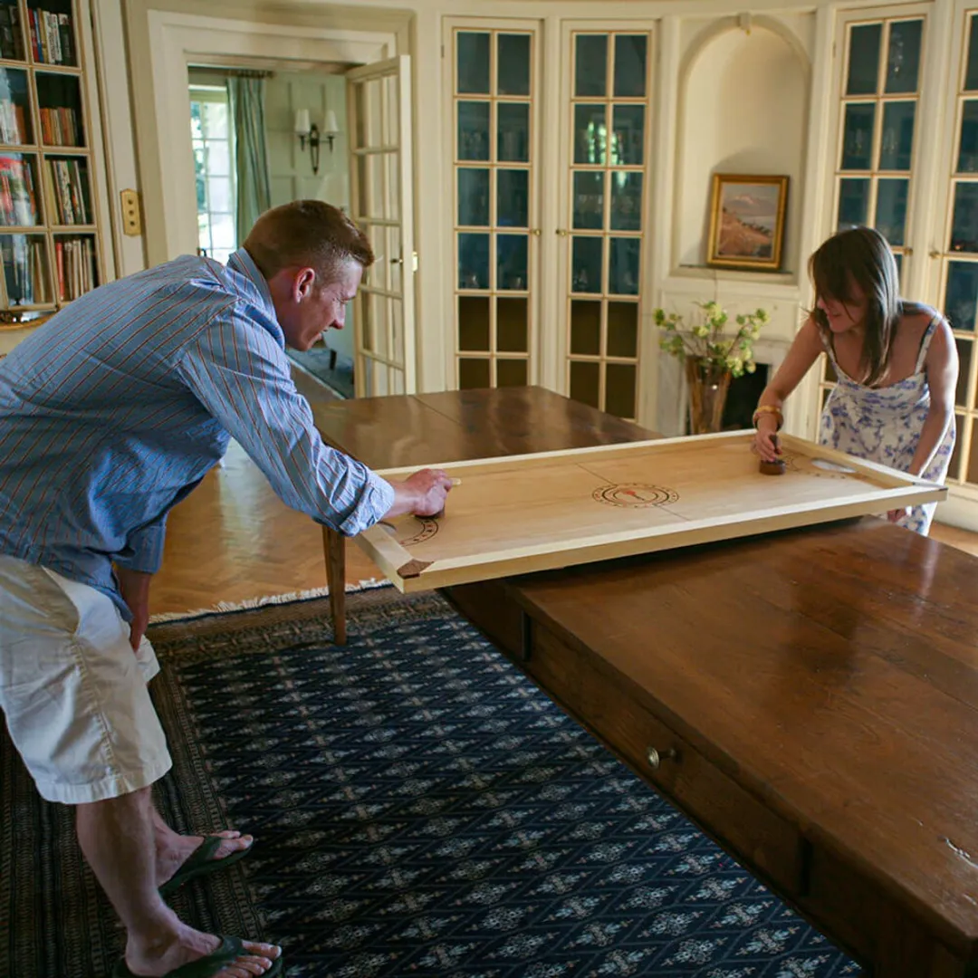 Ubergames Shuffle Puck Shuffleboard ECO Mangohout - Compleet
