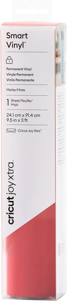 Cricut Smart Vinyl Permanent Joy Xtra 24,1x91,5cm - Rood