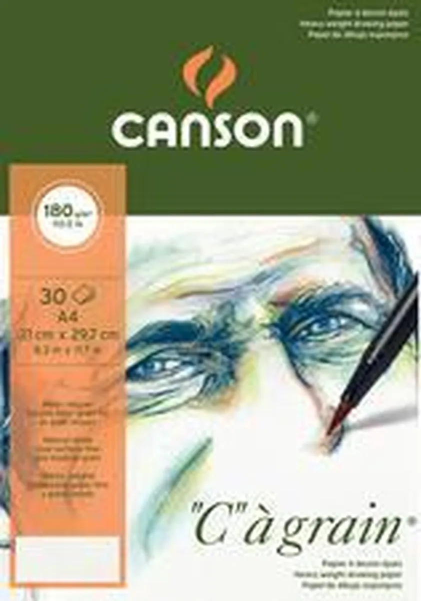 Canson Tekenpapier Blok C U Grain A4 30 Vel