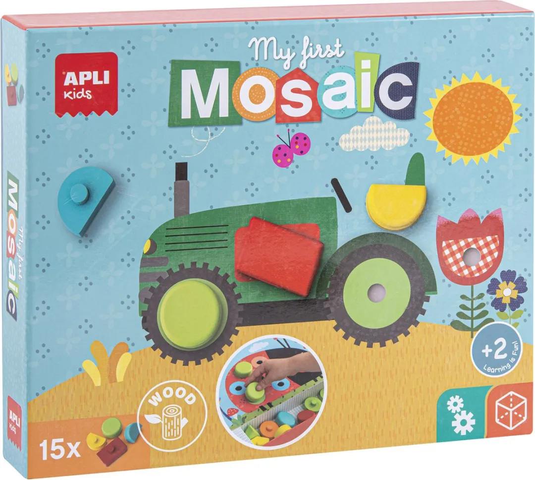 Apli Kids Mijn Eerste Houten Blokken Mozaïekspel 17652