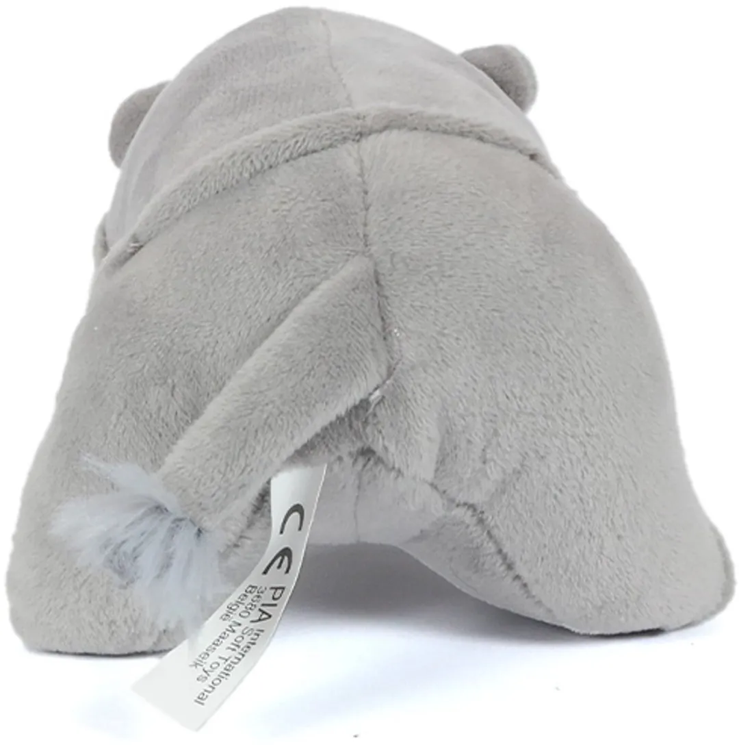 PIA Soft Toys Pluche Neushoorn Knuffel 23cm - Grijs