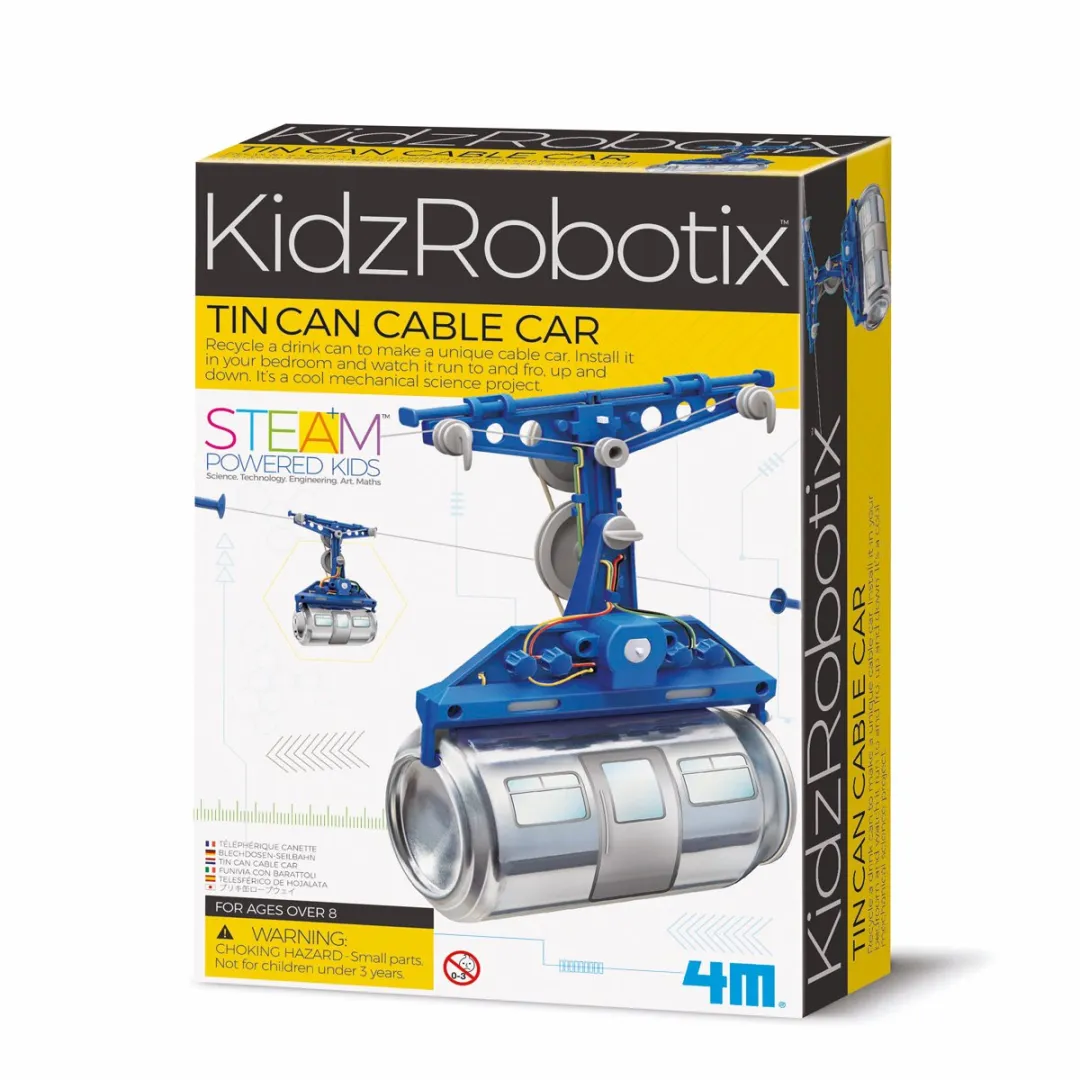 4M Fun Mechanics Kabelbaan Hobbyset - Grijs - 2x AA - afbeelding 5 van 6