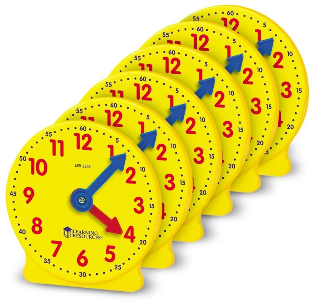 Learning Resources Big Time Mini-Clocks 6 Stuks - Multicolor