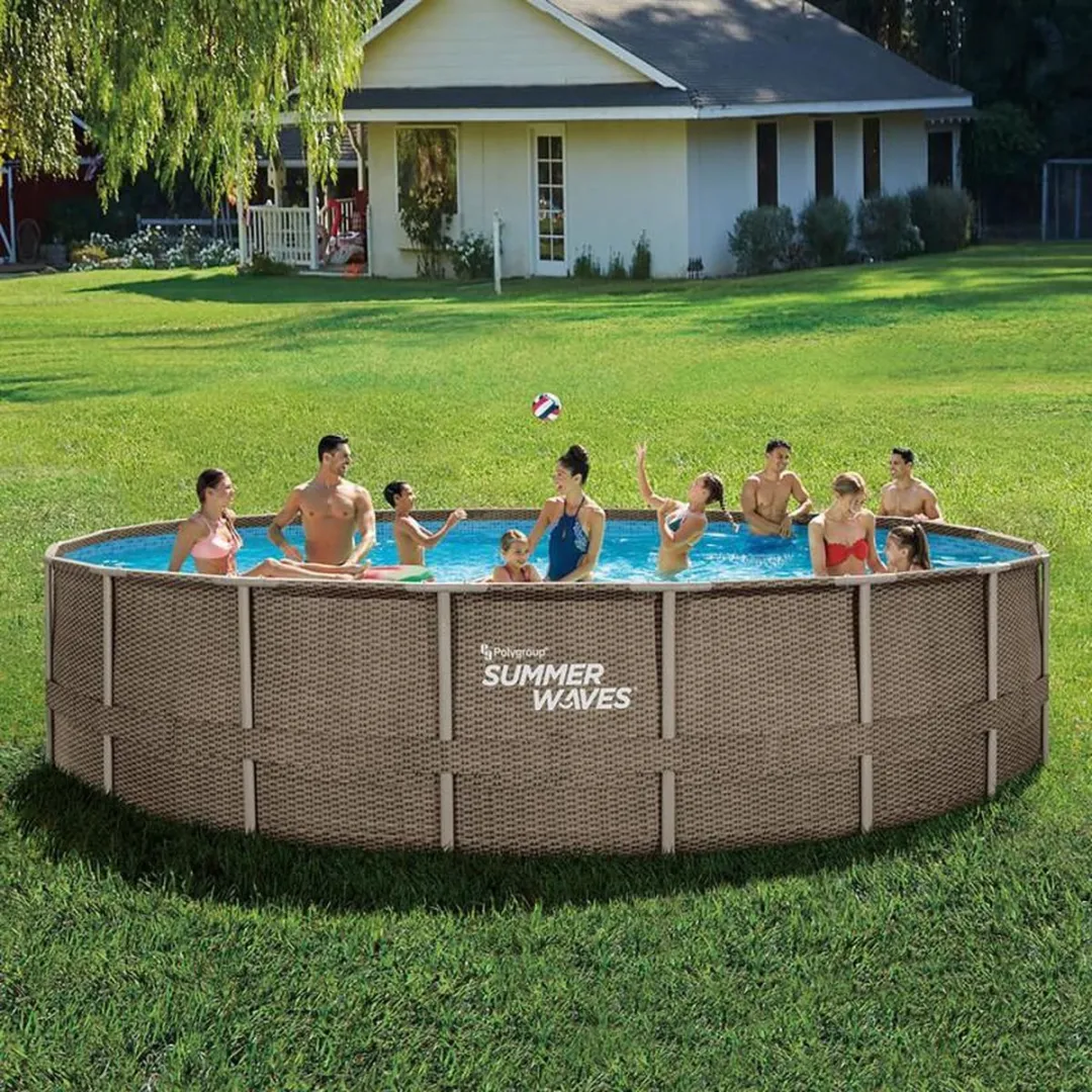 Summer Waves Zwembad Elite Frame - 610 X 122 cm - Dark Triple Basketweave