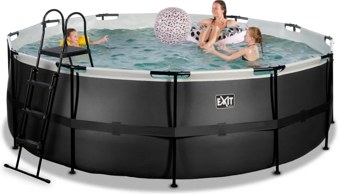 EXIT Toys Zwembad Black Leather 427x122cm - Zwart