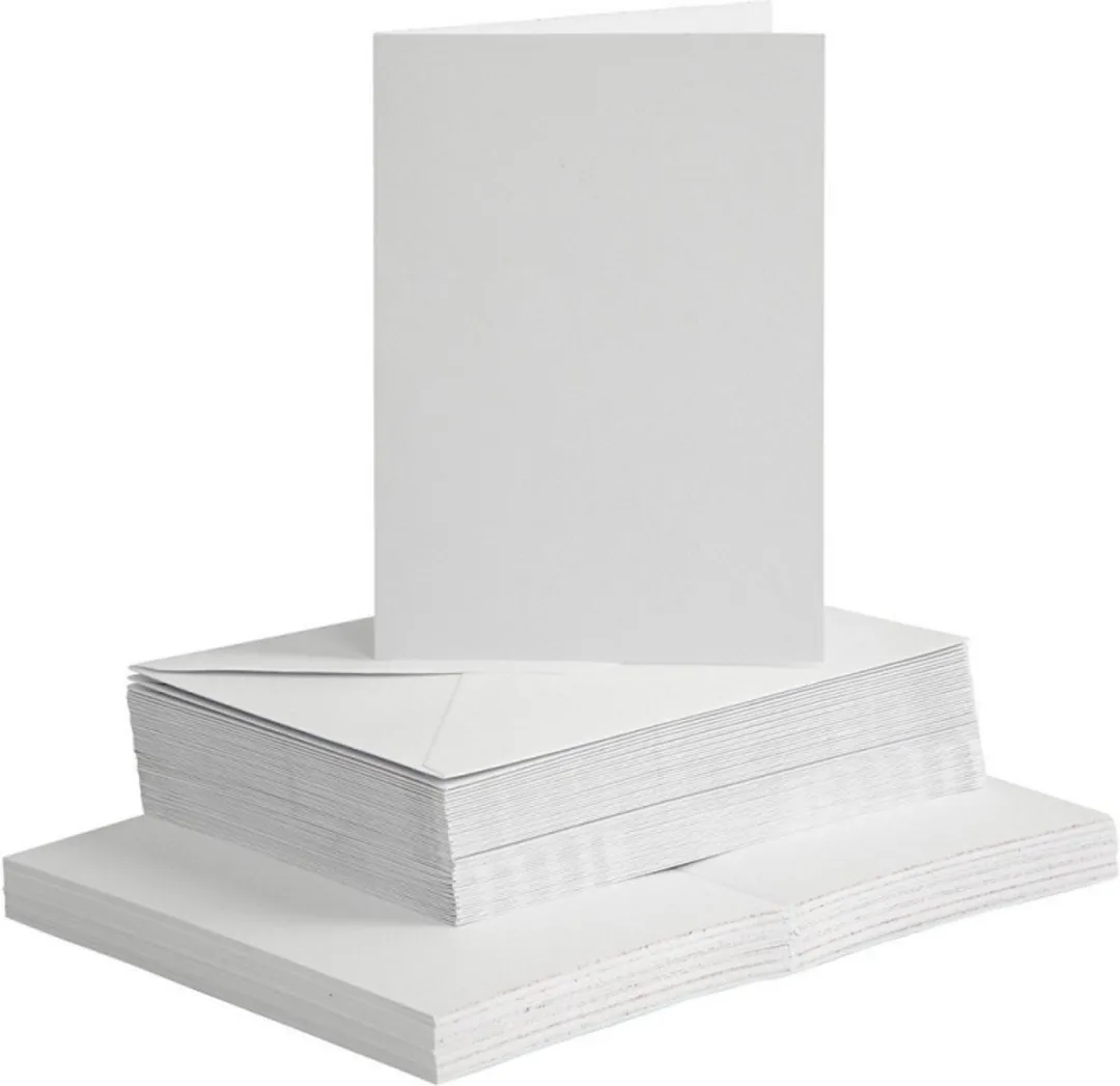 Creativ Company Kaarten & Enveloppen Wit 10,5x15cm - 50 Sets