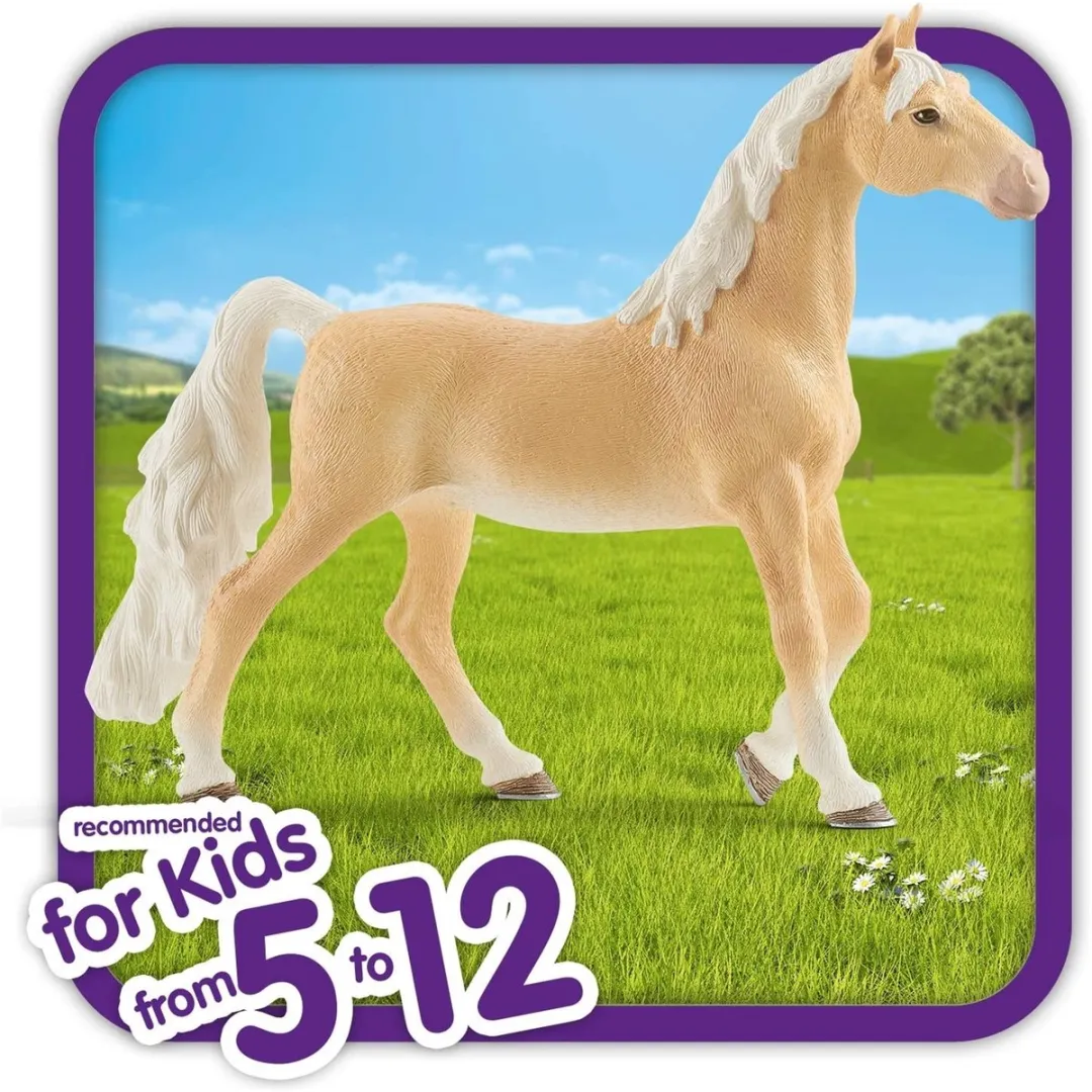 Schleich Horse Club Amerikaanse Zadel Merrie Speelfiguur 13912 - Beige/Wit
