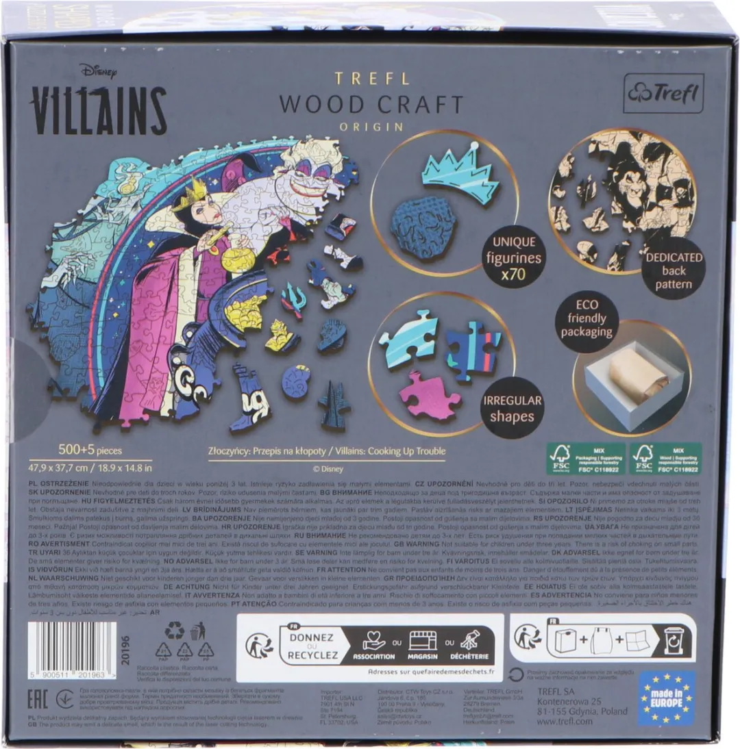Trefl Disney Villains Houten Puzzels 500 Stuks - FSC Mix 70% - Multi