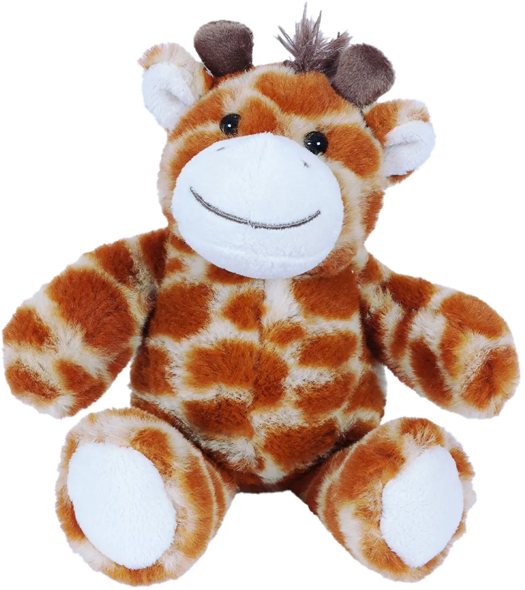 PIA Soft Toys Giraf Knuffel 15cm - Oranje/Beige/Wit/Donkerbruin