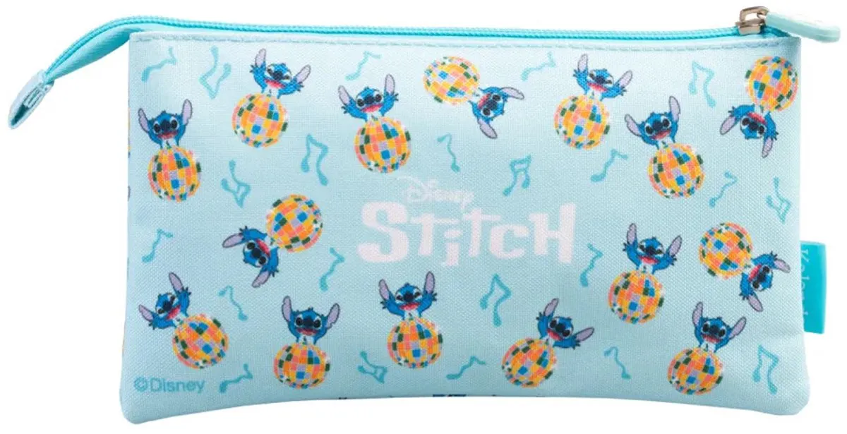 Disney Stitch Waves-etui 3 vakken - Lichtblauw - afbeelding 3 van 4