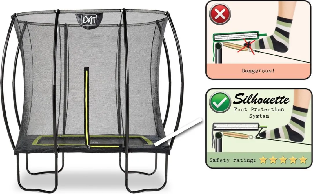 EXIT Silhouette Trampoline 153x214cm - Zwart