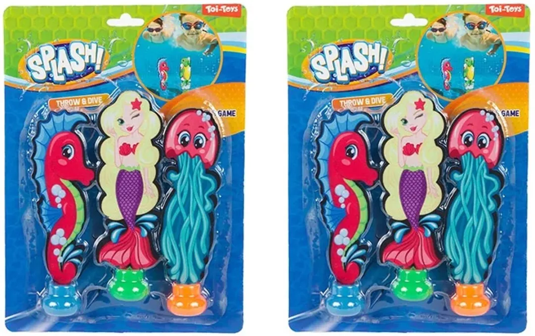 Toi-Toys Duikspeelgoedset 6 Stuks - Zeedieren Multicolor