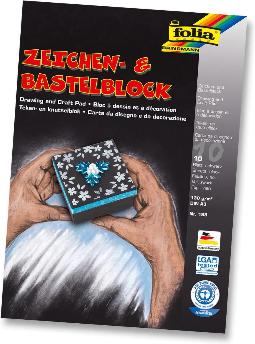 Folia Tekenblok A3 Zwart 130g