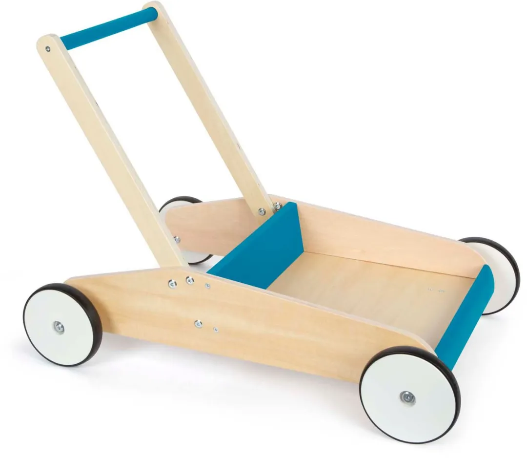 Small Foot Houten Loopwagen Petrol Blauw