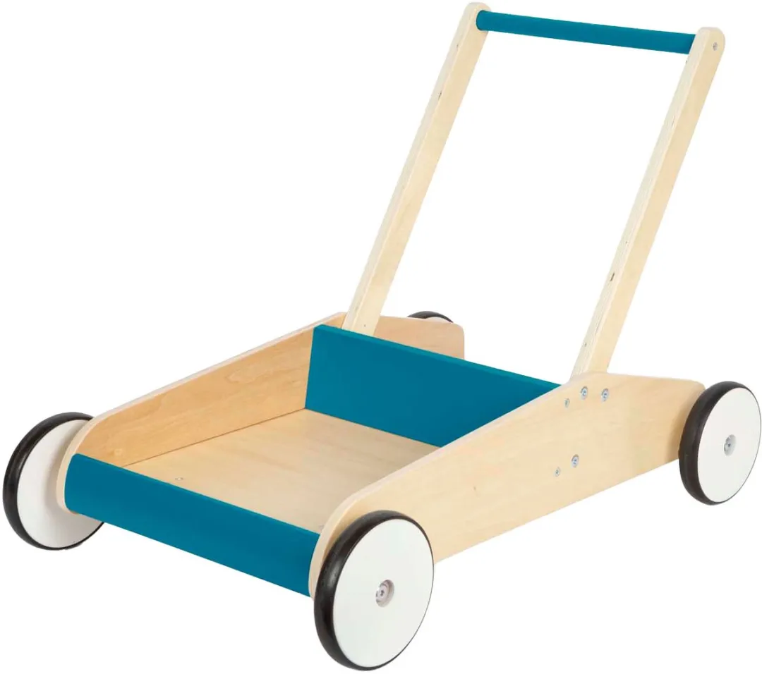 Small Foot Houten Loopwagen Petrol Blauw
