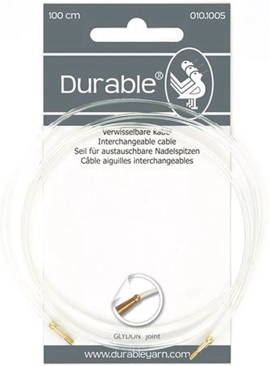 Durable Kabel 100cm voor Verwisselbare Brei-/Haaknaalden