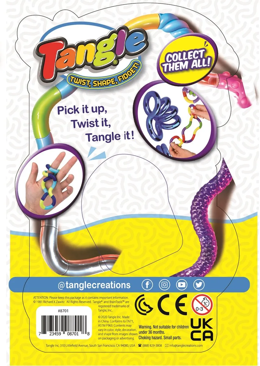 Tangle Toys Textured Junior 3-Pack - Roze/Paars