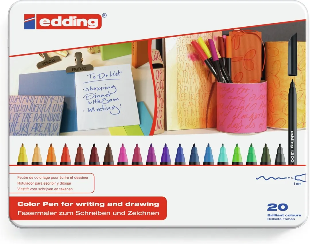 edding 1200 Meerkleurig Viltstiften