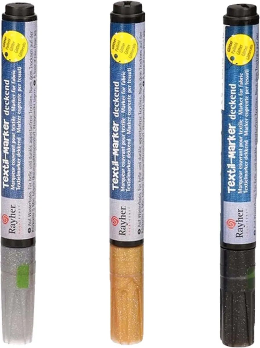 Rayher Textielstiften Set 3 Stuks