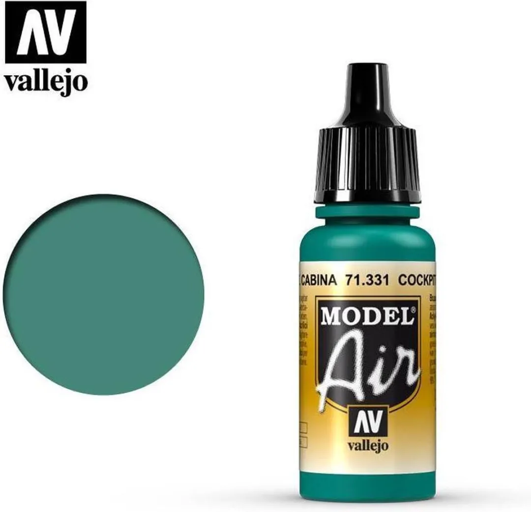 Vallejo Model Air Cockpit Emerald Green -Faded- Acrylverf 17ml