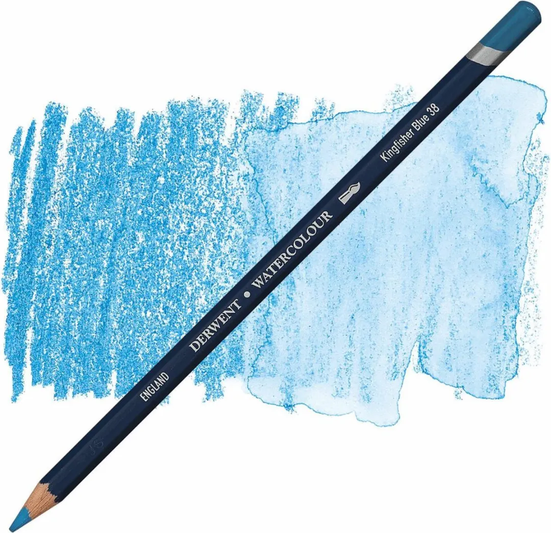 Derwent Watercolor Potlood Kingfisher Blue 38