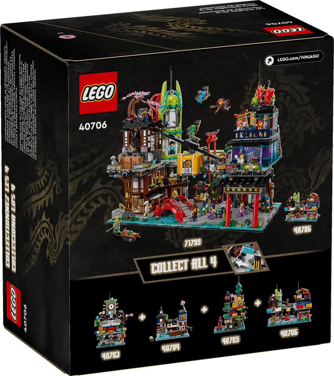 LEGO 40706 Ninjago - Micro Ninjago Stadsmarkten