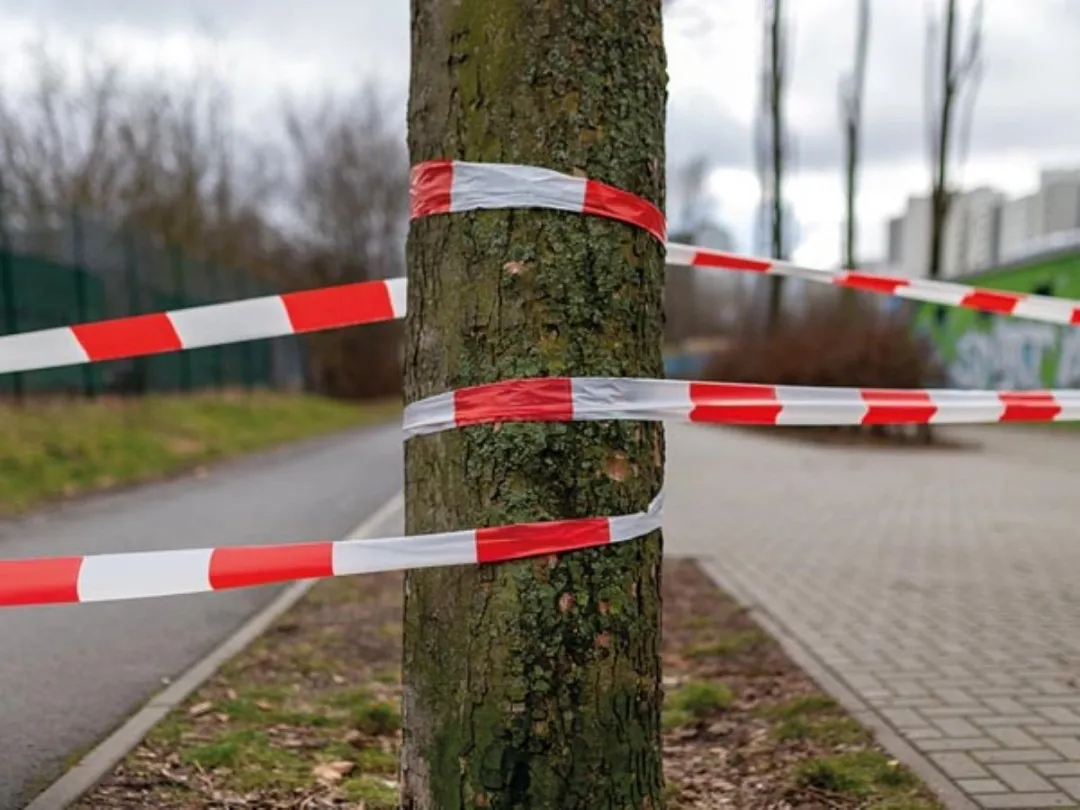 Perel Afzetlint 250m Rood/Wit