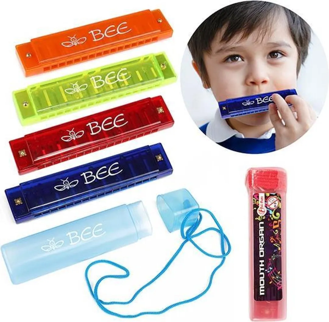 Toi-Toys Mondharmonica Bee - 13cm - Oranje