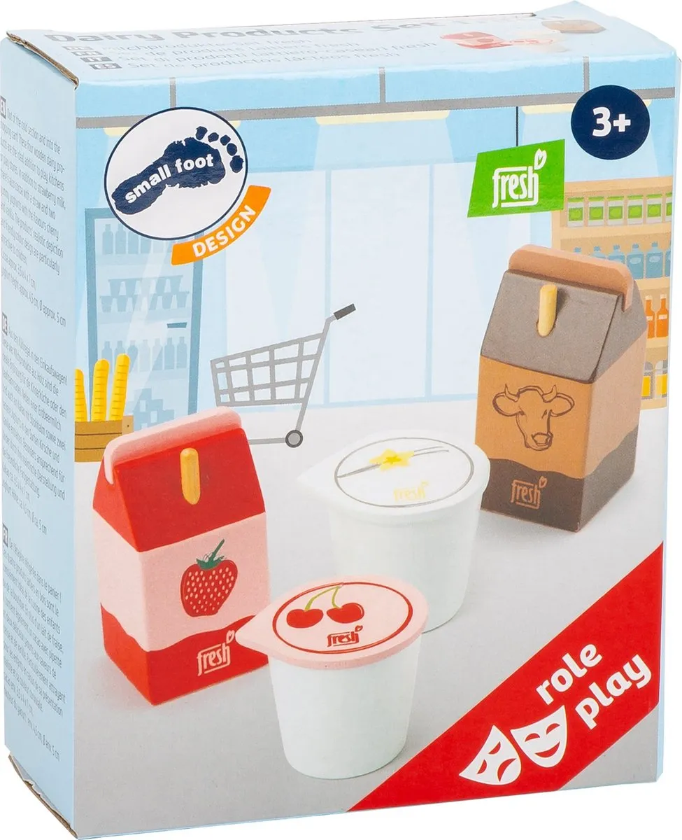 Small Foot Houten Zuivel Speelset 4-delig - Multi kleuren - afbeelding 6 van 6