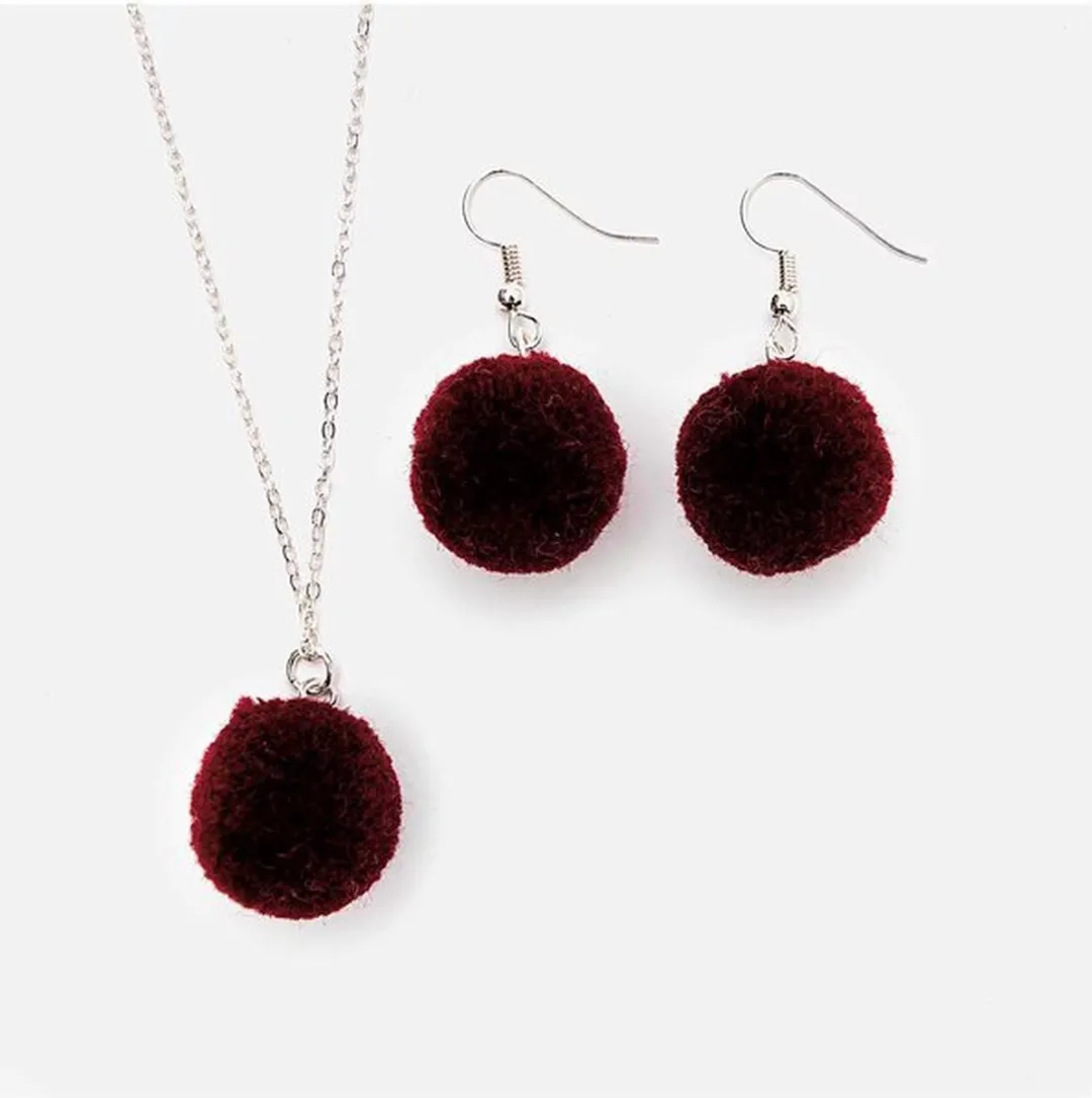Rico Design Pompon Set 2 Stuks - 20mm Wijnrood