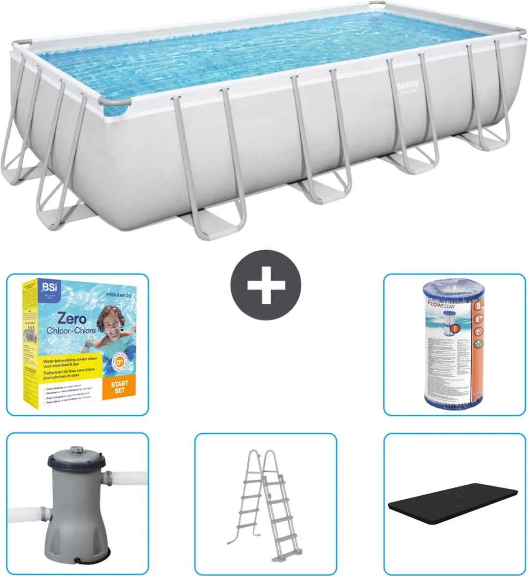 Bestway Power Steel Zwembad 488x244x122cm