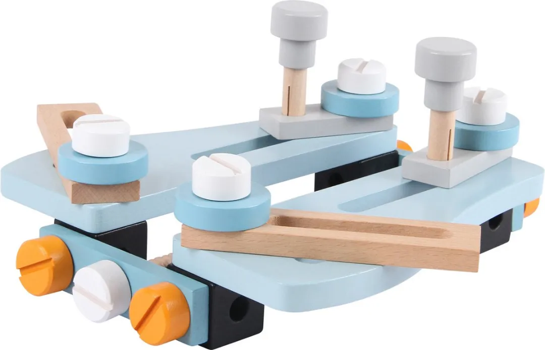 EcoToys Houten Gereedschapskist 52-delig - Kleurrijk