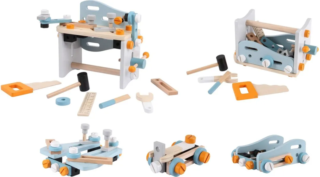 EcoToys Houten Gereedschapskist 52-delig