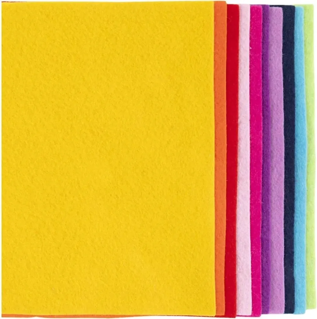 Creativ Company Hobbyvilt A4 Multicolor - 10 Stuks