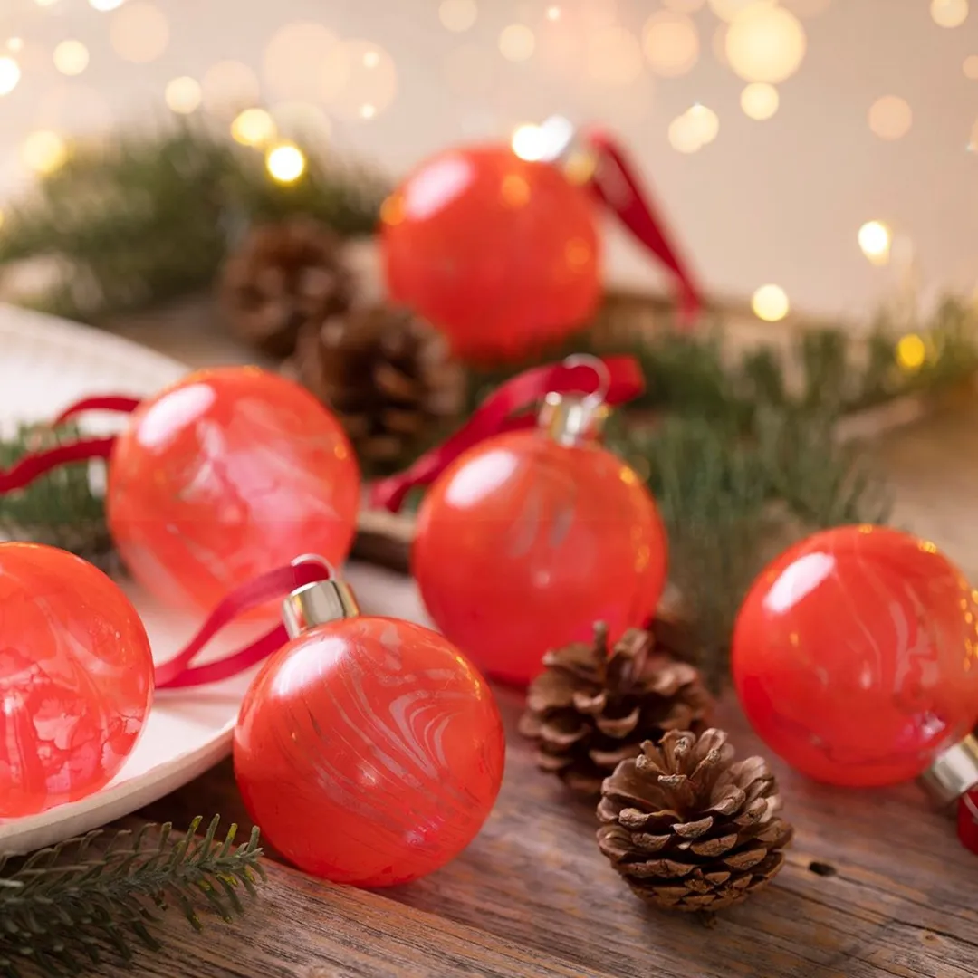 Creativ Company Kerstballen Marmeren - Divers