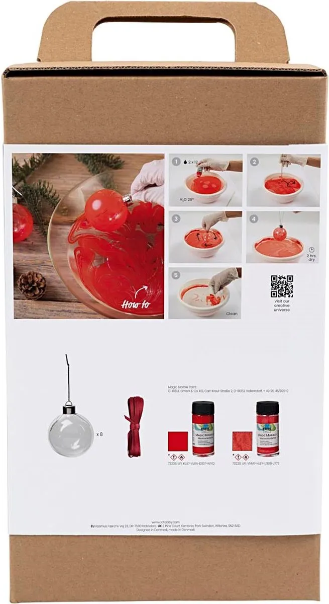 Creativ Company Kerstballen Marmeren - Divers