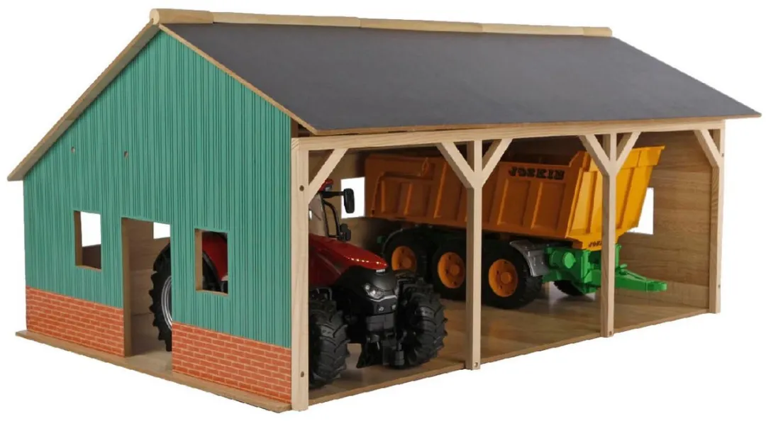 Kids Globe Landbouwloods Hout - 3 Speelfiguren 1:16