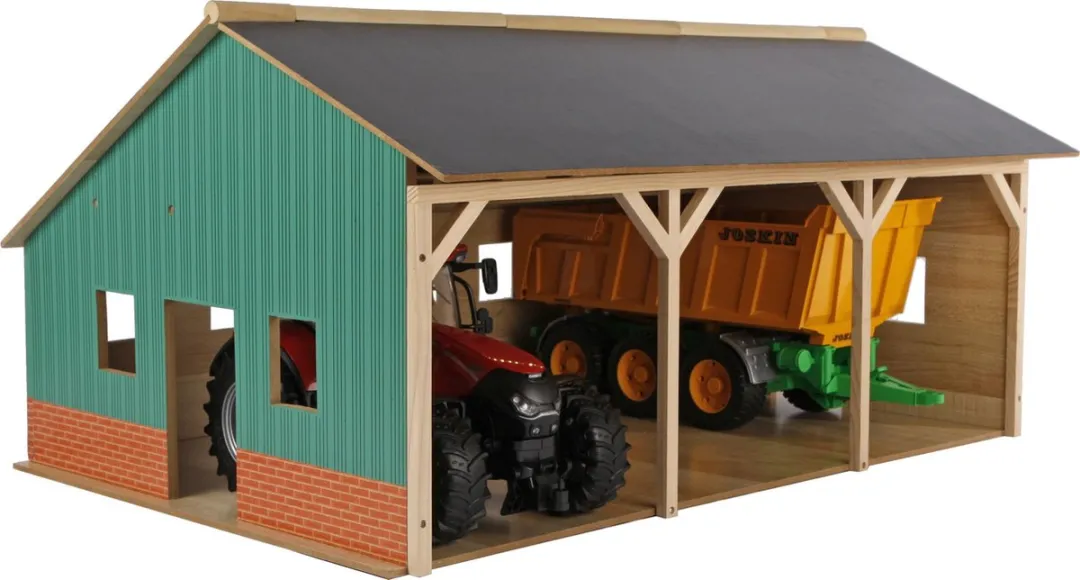 Kids Globe Landbouwloods Hout - 3 Speelfiguren 1:16
